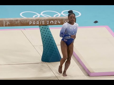 BREAKING! Simone Biles Falls in Balance Beam Finals | Paris Olympics