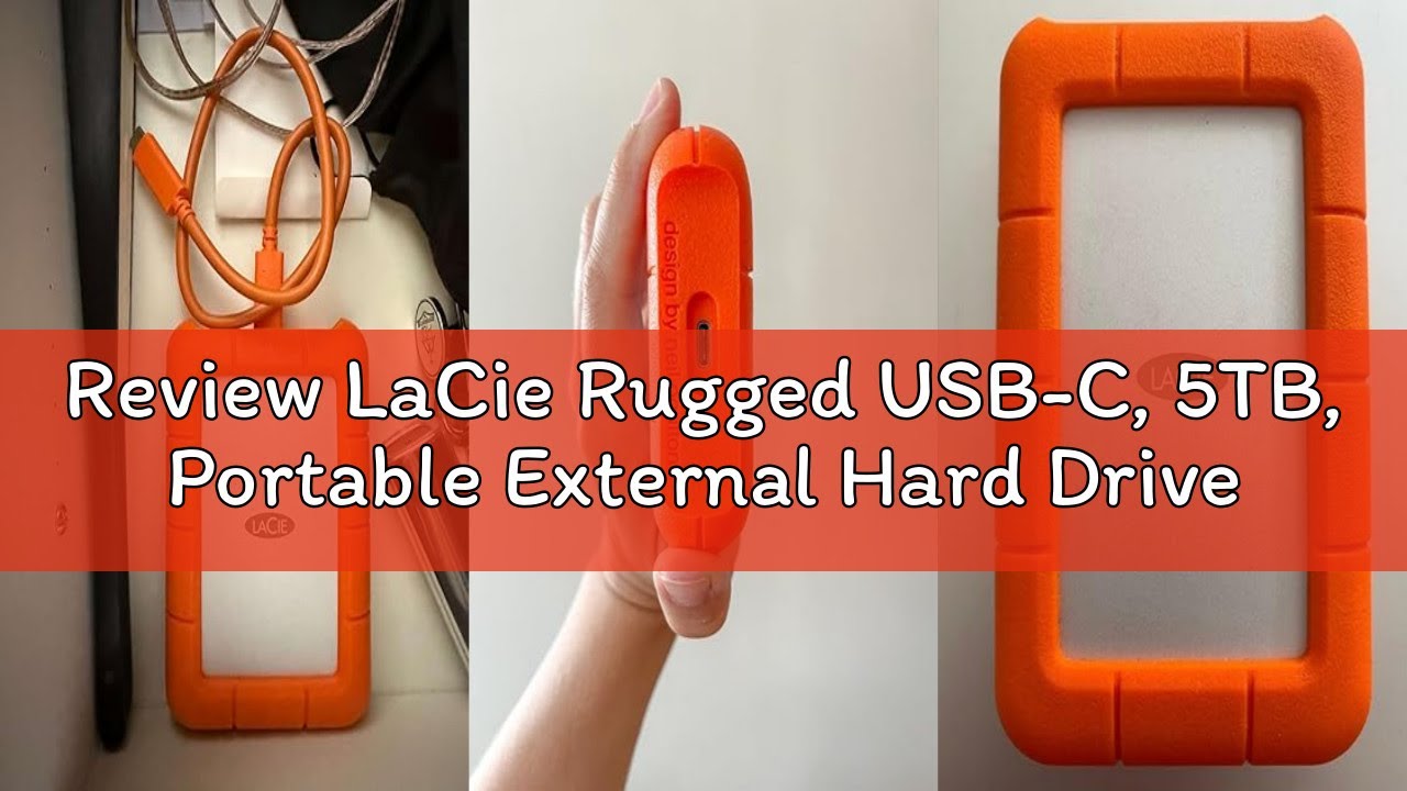 Review LaCie Rugged USB-C, 5TB, Portable External Hard Drive, Drop, Shock, Dust, Rain Resistant, for