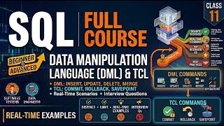Class 11: SQL DML & TCL Commands | SQL Full Course