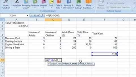 IGCSE ICT Spreadsheet Sample Exam 2011