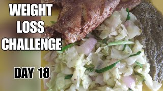 Weight Loss Challenge|Day 18| Steamed Cabbage and Fried Fish| OMAD Challenge| Ketogenic Lifestyle