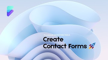 3. Create Contact Forms in Foundaweb 🚀