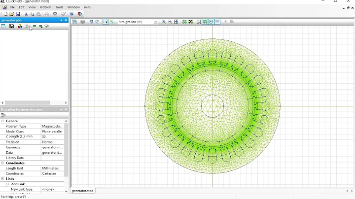 Hallbach array generator voltage estimation with QuickField FEA software