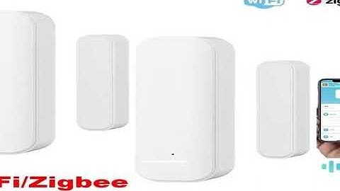 Tuya WiFi or Zigbee Window Door Sensor With Battery Smart Home Security Alarm System Voice Cont