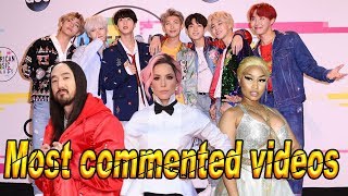 Most commented music videos on youtube