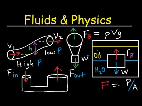 Fluid Pressure, Density, Archimede & Pascal's Principle, Buoyant Force, Bernoulli's Equation Physics