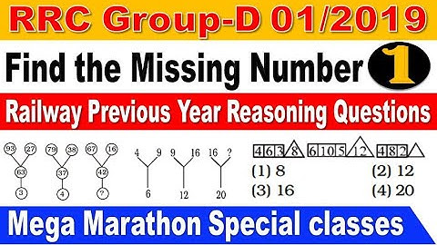 Find the Missing Numbers Railway Previous Reasoning Questions for all Group D  by SRINIVASMech