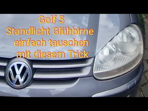 VW Golf Audi Seat Skoda Standlicht Glühbirne leicht tauschen mit diesem  Trick 