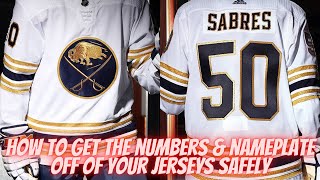 Save Your Jerseys - How To Remove The Numbers & Nameplate Safely