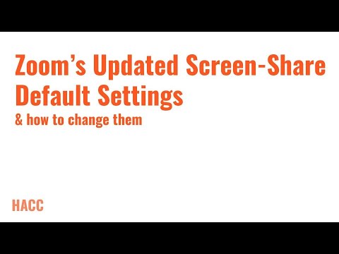Video Zoom's Updated Screen-Share Settings (& How to Change... - youtube