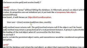 Hibernate Difference between session get and session load