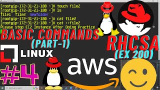 Basic Commands in Linux  | RHCSA |Part-4 | Practice on RHEL8 | Devops & Developer tool.