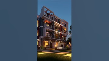 Modern House 3D Animation | 2 Storey Duplex Night View | Blender 3D Modeling & D5 Render #d5render