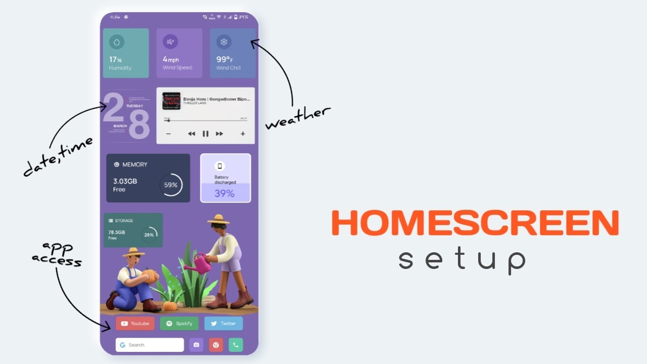 Best homescreen setup for android. #novalaunchersetup - YouTube