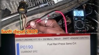 How To Fix Maruti Swift Engine Cranking But Car Not Start Dtc Code P0190 Rail Pressure Work Done 👍