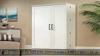 Sauder HomePlus Collection Storage Cabinet, Soft White finish screenshot 4