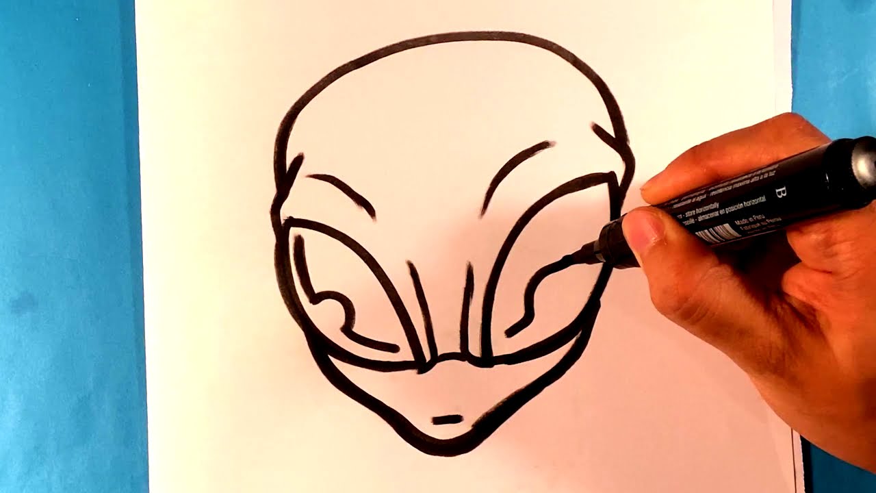 creepy alien drawing