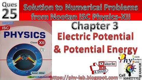 Q.25 Chapter 3 :  Solution to numerical problem from Nootan ISC Physics
