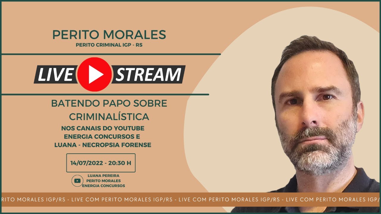 Live com Luciano Cardoso - Técnico em Pericias no IGP - RS 