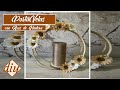 DIY Cómo HACER tu PORTAVELAS DECORATIVO con AROS de MADERA y ADORNOS  #homedecor | DFC Manualidades