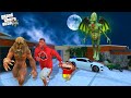 Evil aliens attack werewolf and franklin in gta 5 horror mod  shinchan and chop