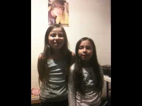 Erica and Juanita perez singing Justin Beiber Baby