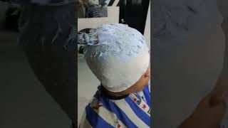 💈💥Mechas gris plata Tutorial 💥💈👀 observa paso a paso esta técnica #barberia #barbershop #mechas #usa