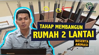 TAHAPAN BANGUN RUMAH 2 LANTAI: ANIMASI VIDEO JOEN - Part (1/2)