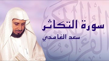 القرآن الكريم بصوت الشيخ سعد الغامدي لسورة التكاثر