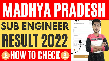mp sub engineer 2022 result | madhya pradesh sub engineer result 2022