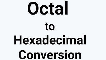 Octal to Hexadecimal Conversion | Octal to Hexadecimal in Hindi | BCA