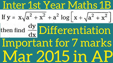 problem on Differentiation in telugu@maths naresh eclass