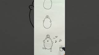 3 step doodles Molang #doodle #doodleart #shorts #molang