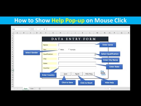 How to show Help Pop up on Mouse Click to provide help to end-users