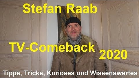 Stefan Raab TV-Comeback 2020 beim #FreeESC auf Pro7 Der Raabiator ist zurück