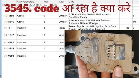Tata BS6 5530 Signa vehicle Fault code 3545 4489 to kya kaire....