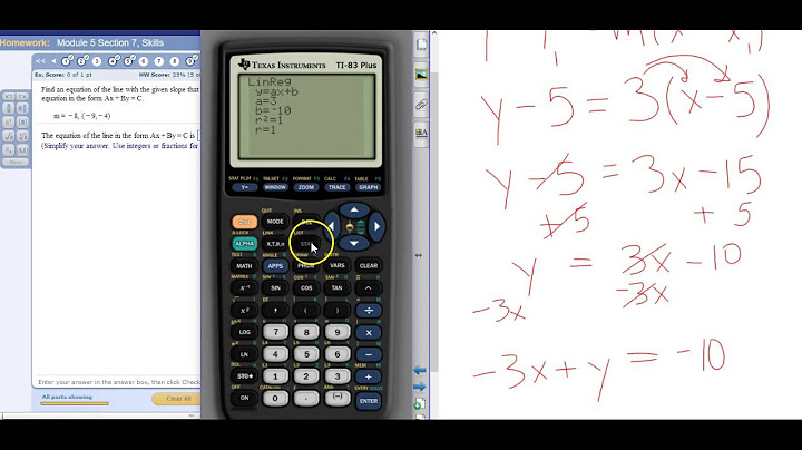 Find the equation of the line in standard form calculator