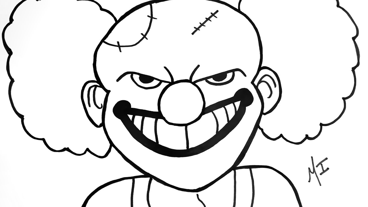 تعليم الرسم - رسم مهرج بطريقة سهلة how to draw clown