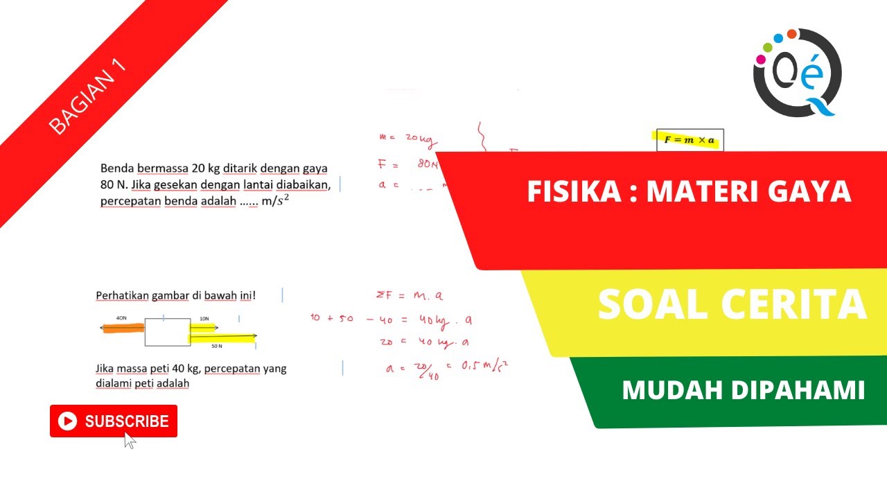 Contoh Soal Gaya dan Gaya Gesek - YouTube