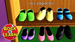 Learn Clothes in Spanish | English to Spanish | Rock 'N Learn