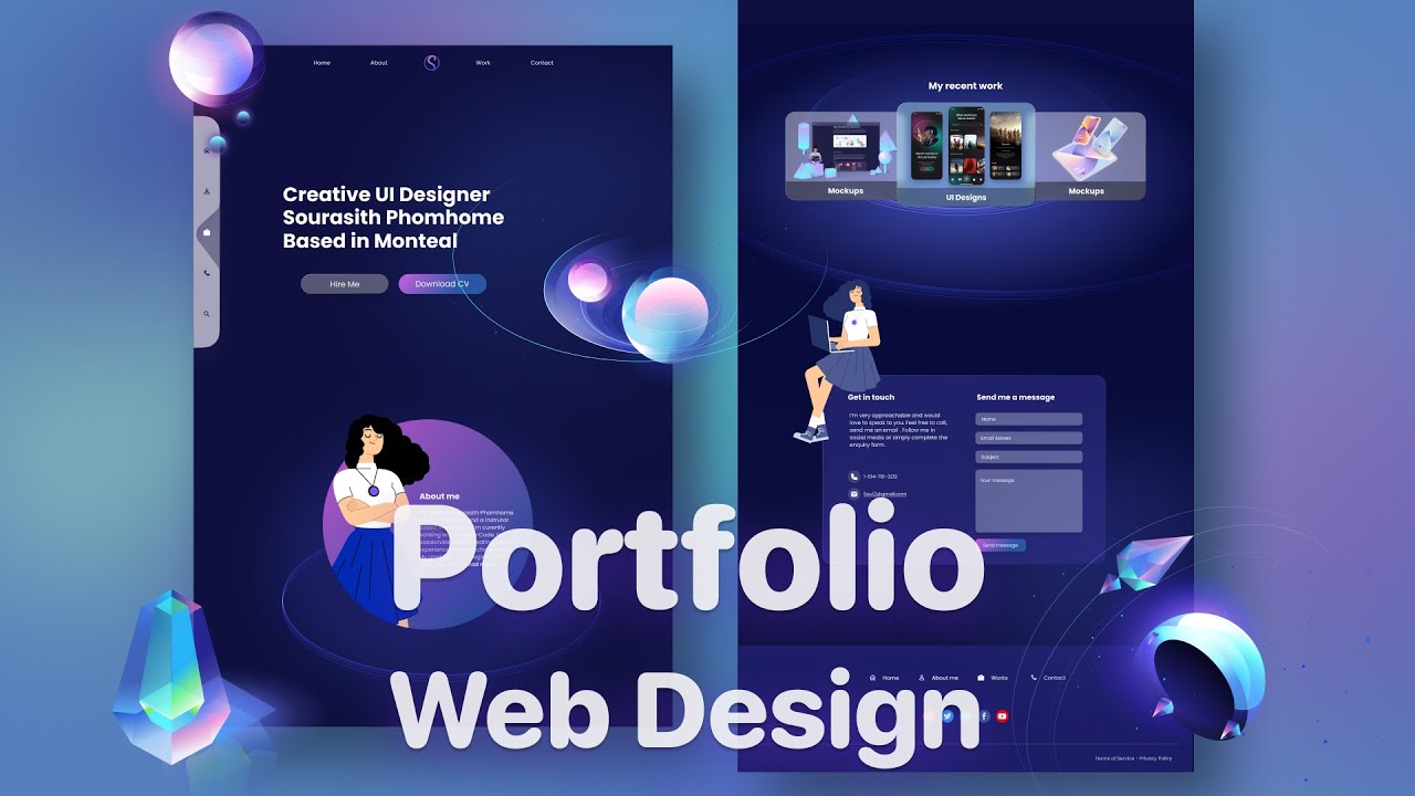 UI Design a Portfolio site in Figma - full course