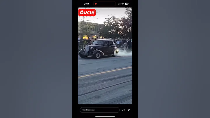 Hot rod hits semi truck! #shorts #hotrod #crash #classiccars