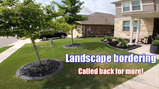Start to finish stamped landscape curbing!