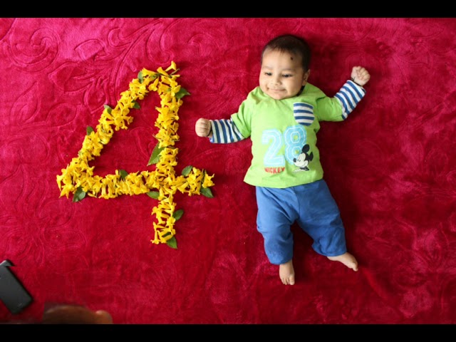 Baby Photoshoot At Home 4 Month Baby Photo Ideas Monthly Youtube