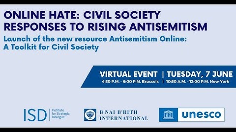 Online hate: civil society responses to antisemitism