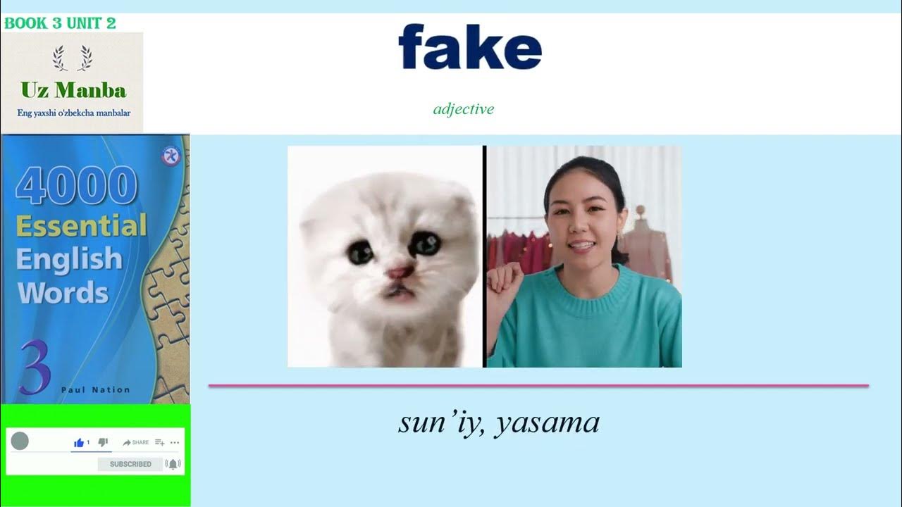 4000 Essential English Words 3 Unit 2 inglizcha lug'at YouTube