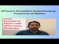Class 11 Physics : Properties of Matter & SHM & Wave Motion