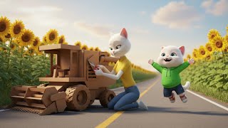 Kitten Gets Cardboard Harvester Teased You Must See The Ending  Ai Cat Story