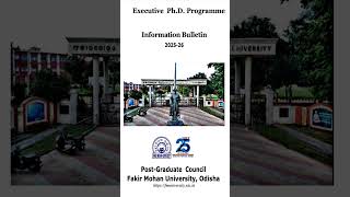#PHD ADMISSION information NOTIFICATION 2025-2026 FAKIR MOHAN UNIVERSITY ODISHA#STUDENTS#VIRAL SHORT