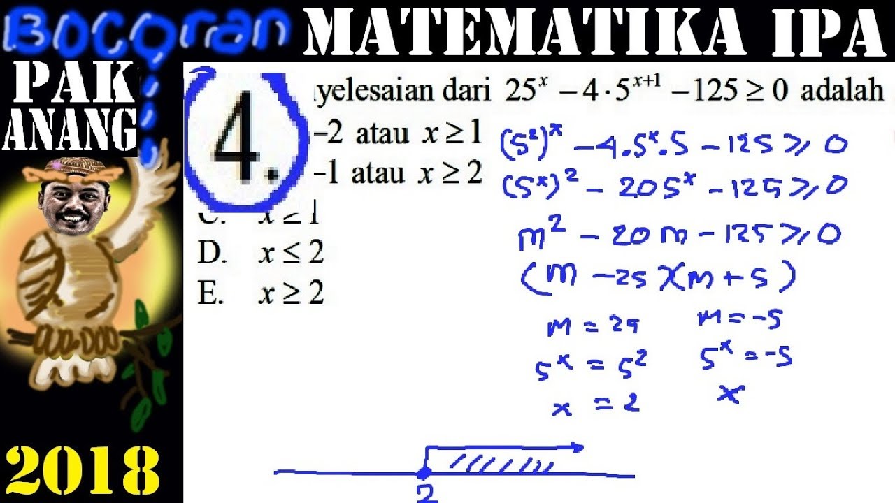 Pembahasan Bocoran Pak Anang Un Matematika Ipa Sma 2018 No 4